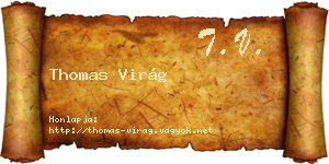 Thomas Virág névjegykártya