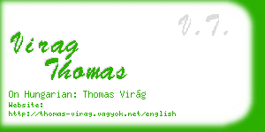 virag thomas business card
