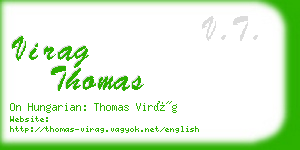 virag thomas business card